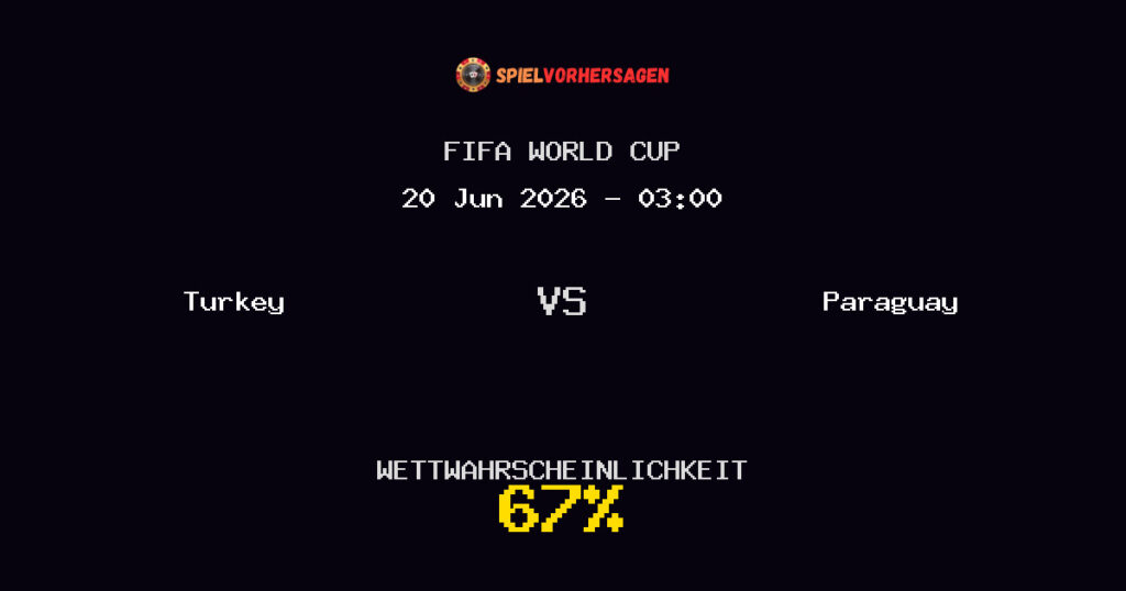 Turkey vs Paraguay Spielvorhersage - FIFA World Cup - Wett-Tipps