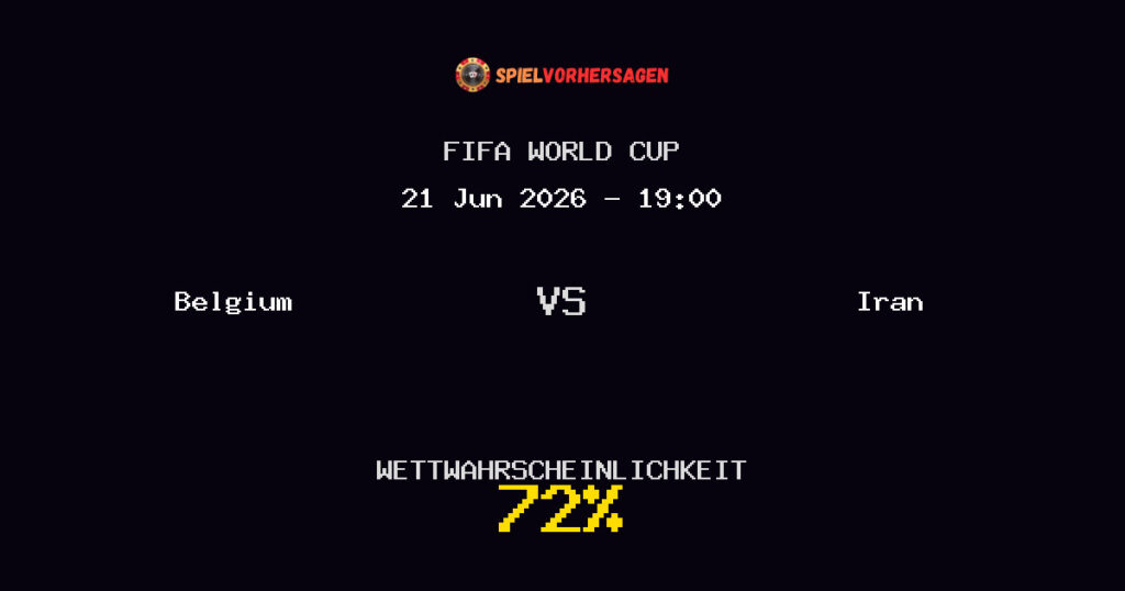 Belgium vs Iran Spielvorhersage - FIFA World Cup - Wett-Tipps