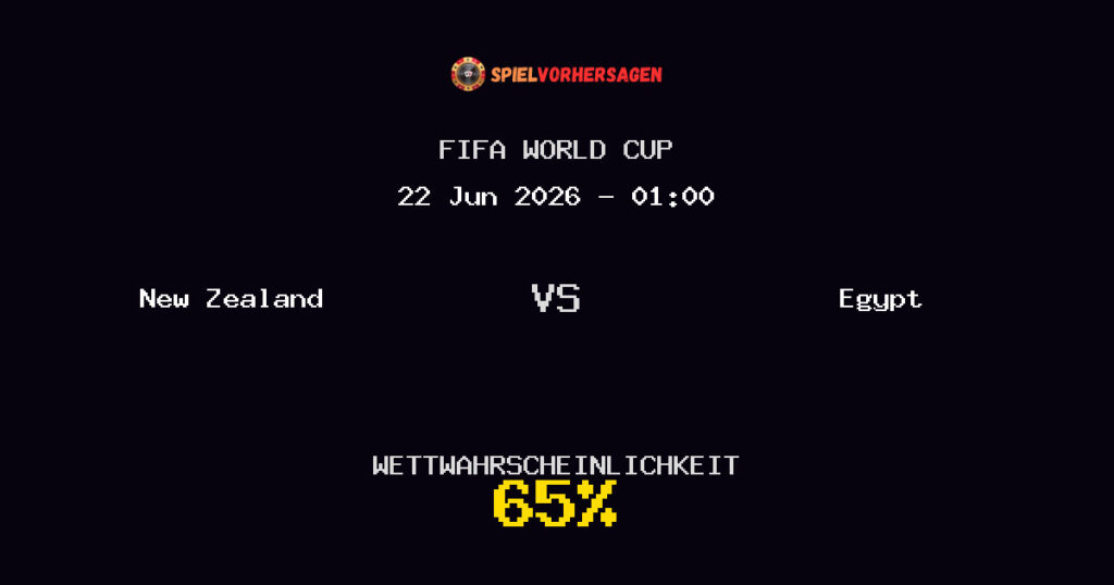 New Zealand vs Egypt Spielvorhersage - FIFA World Cup - Wett-Tipps