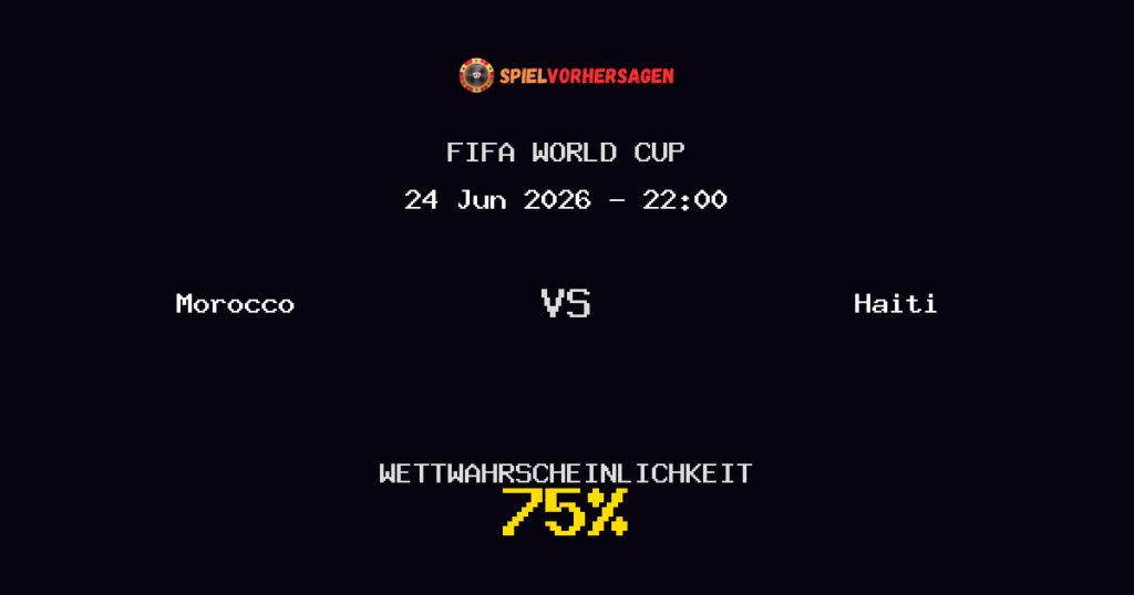Morocco vs Haiti Spielvorhersage - FIFA World Cup - Wett-Tipps