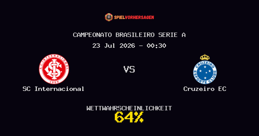 SC Internacional vs Cruzeiro EC Spielvorhersage - Campeonato Brasileiro Serie A - Wett-Tipps