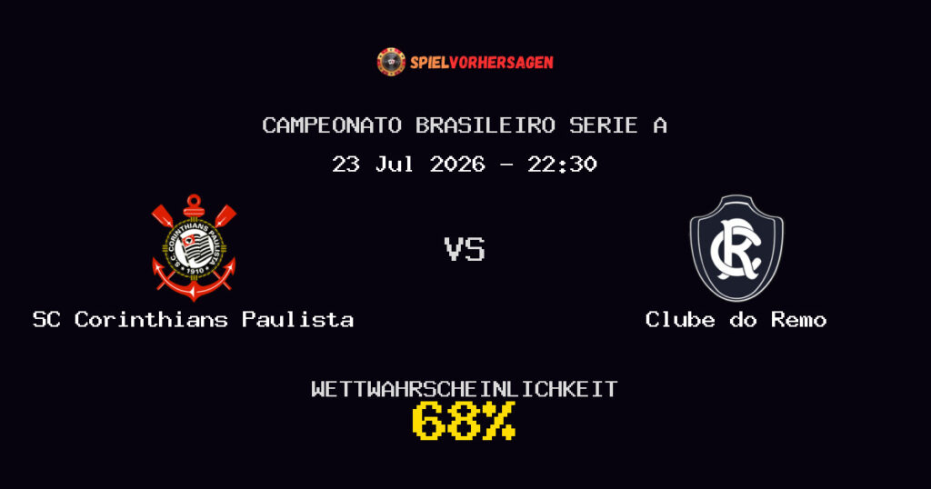 SC Corinthians Paulista vs Clube do Remo Spielvorhersage - Campeonato Brasileiro Serie A - Wett-Tipps