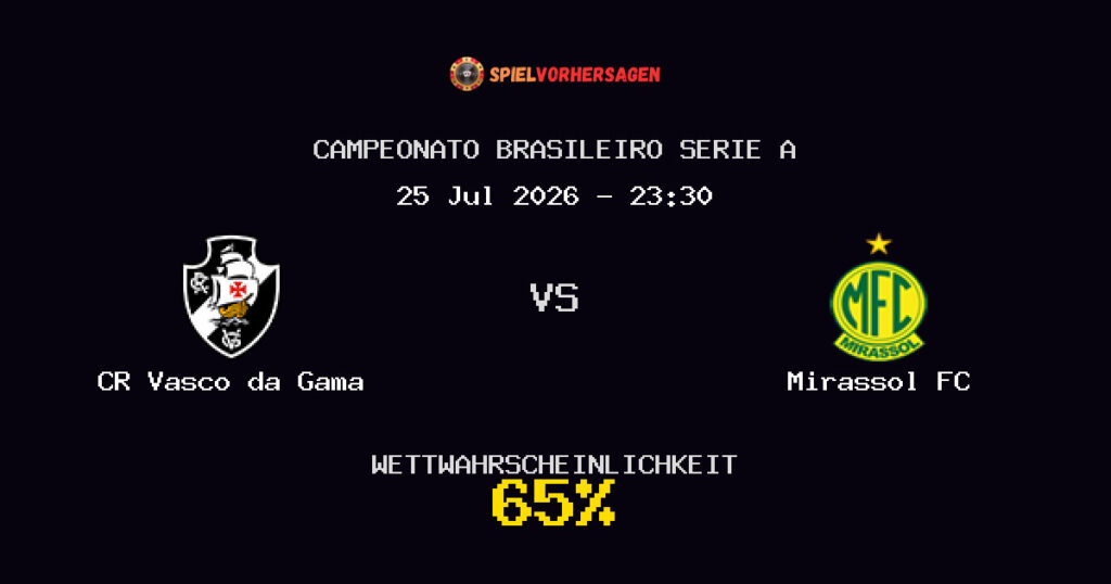 CR Vasco da Gama vs Mirassol FC Spielvorhersage - Campeonato Brasileiro Serie A - Wett-Tipps
