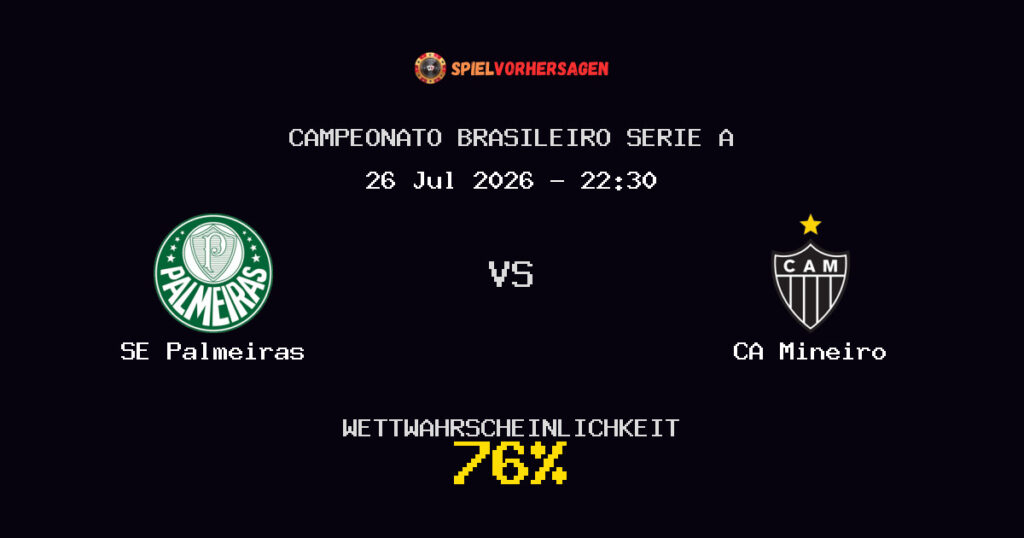 SE Palmeiras vs CA Mineiro Spielvorhersage - Campeonato Brasileiro Serie A - Wett-Tipps
