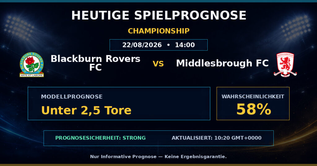 Blackburn Rovers FC vs Middlesbrough FC match prediction - Championship