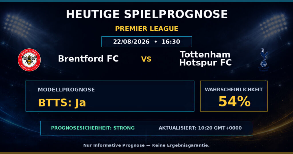 Brentford FC vs Tottenham Hotspur FC match prediction - Premier League