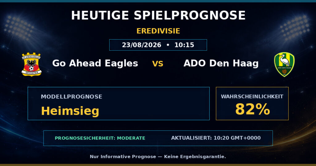 Go Ahead Eagles vs ADO Den Haag match prediction - Eredivisie