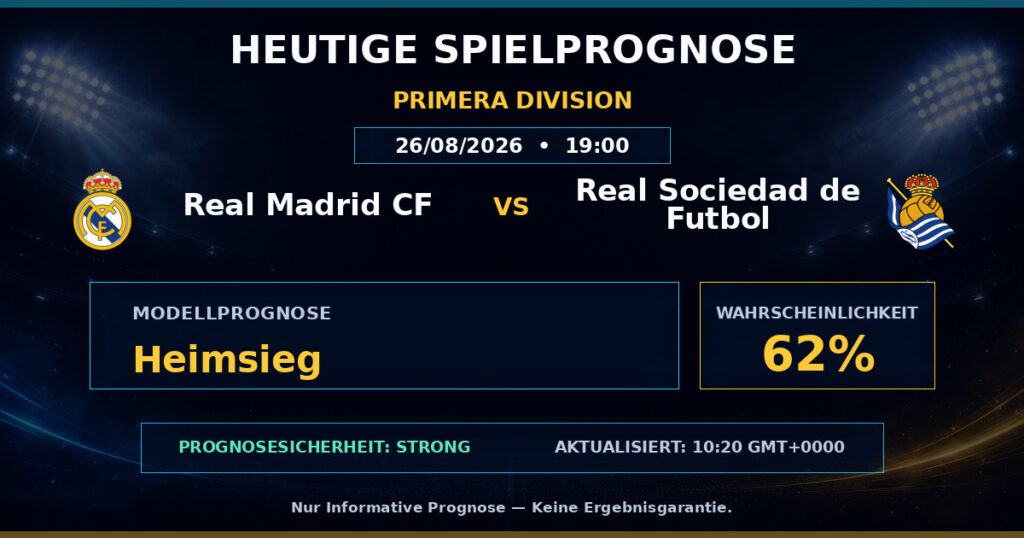 Real Madrid CF vs Real Sociedad de Futbol match prediction - Primera Division
