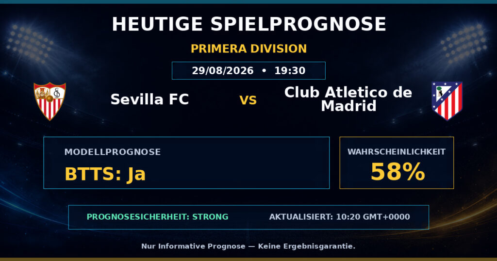 Sevilla FC vs Club Atletico de Madrid match prediction - Primera Division