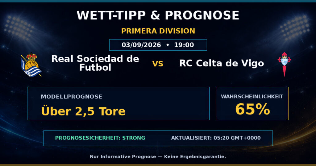 Real Sociedad de Futbol vs RC Celta de Vigo match prediction - Primera Division