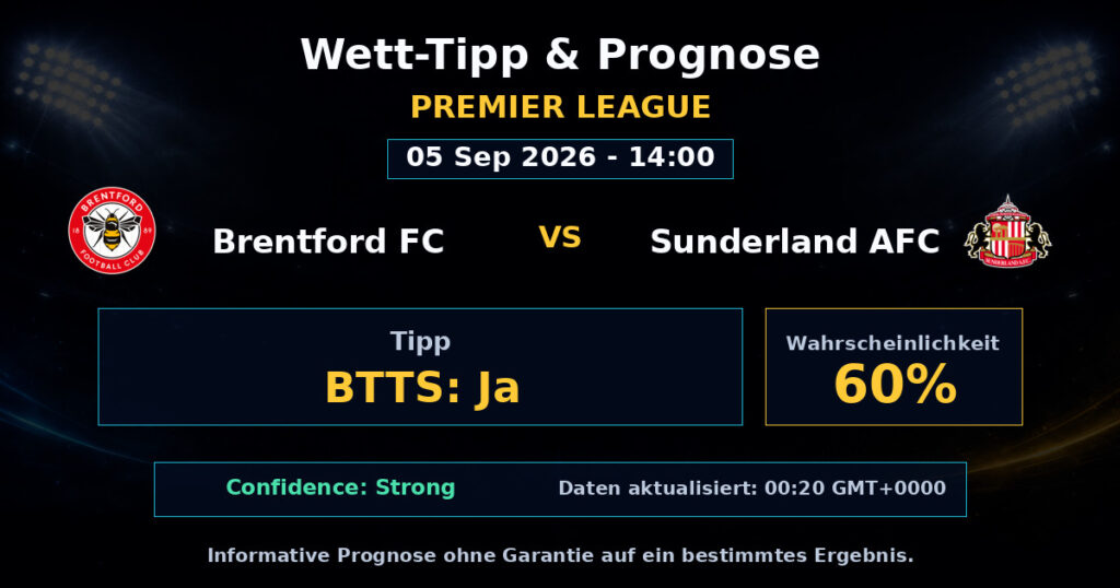 Brentford FC vs Sunderland AFC Match Prediction - Premier League - Betting Analysis