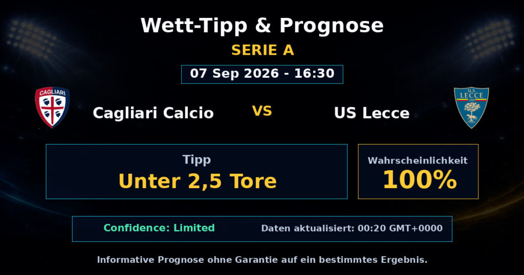 Cagliari Calcio vs US Lecce Match Prediction - Serie A - Betting Analysis