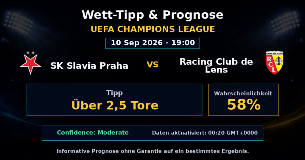 SK Slavia Praha vs Racing Club de Lens Match Prediction - UEFA Champions League - Betting Analysis
