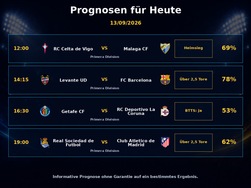 Fußballvorhersagen Heute La Liga