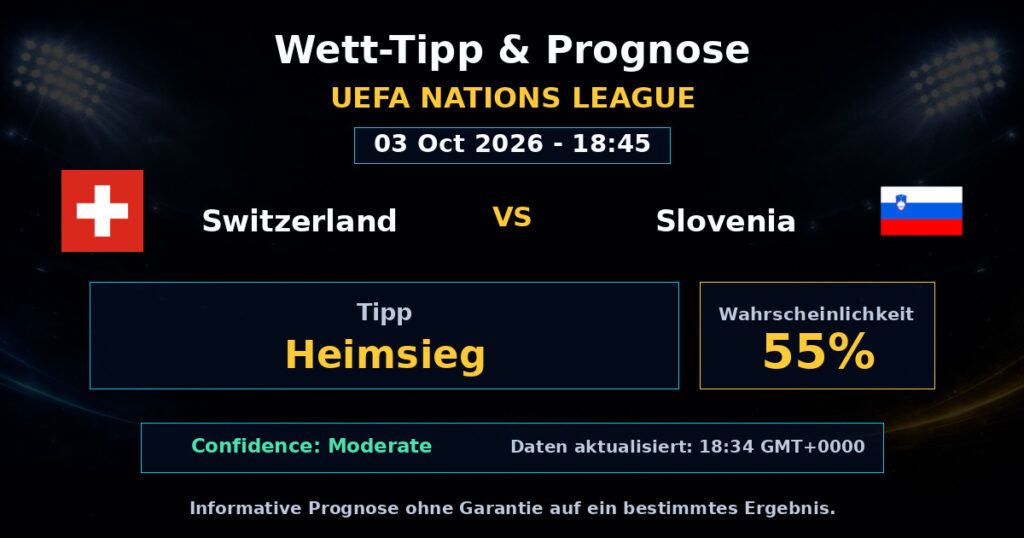 Switzerland vs Slovenia Spielprognose – UEFA Nations League – Wettanalyse